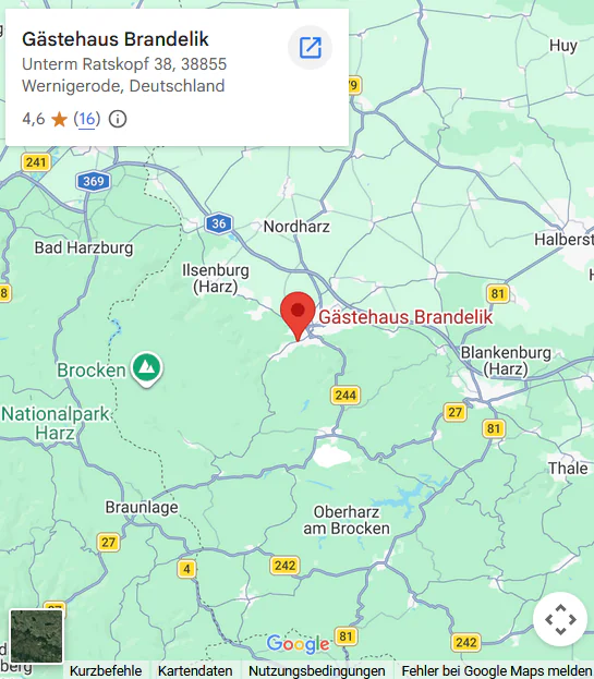Anfahrtskarte